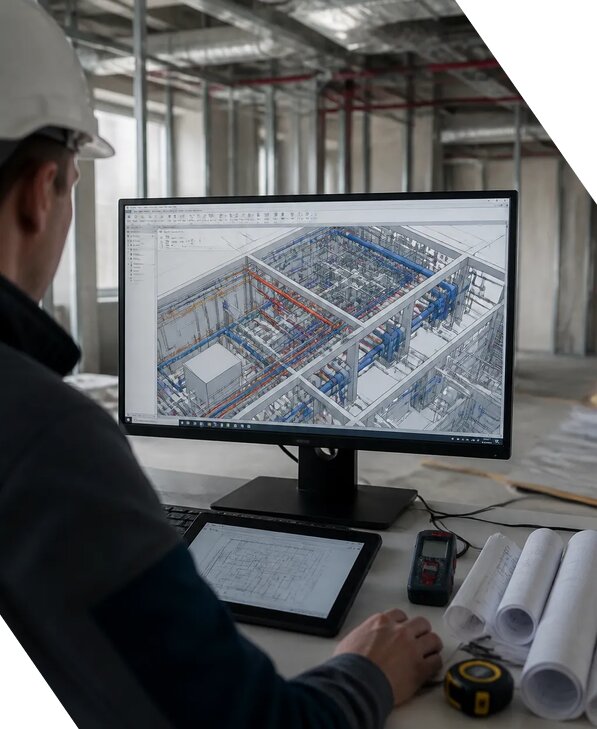 Создание BIM модели инженерных сетей для объектов в Кумертау